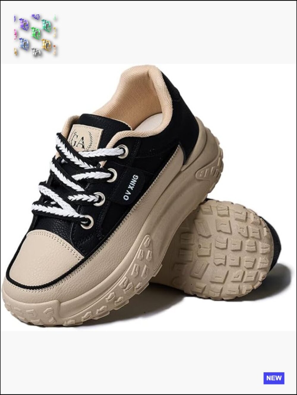 Lace Up Thick Soled Non Slip Sports Sneakers Breathable Stylish Running Shopping